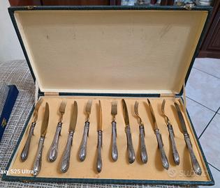 Set 12 Posate Frutta/Dolce Vintage - Manici Argent