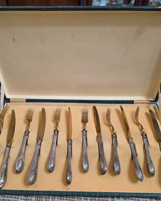 Set 12 Posate Frutta/Dolce Vintage - Manici Argent