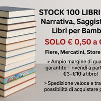 STOCK 100 LIBRI narrativa saggistica e bambini