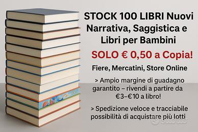 STOCK 100 LIBRI narrativa saggistica e bambini