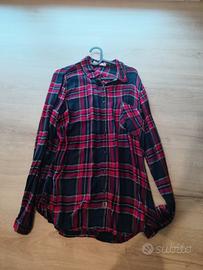 camicia a quadri blu e rossa tg S