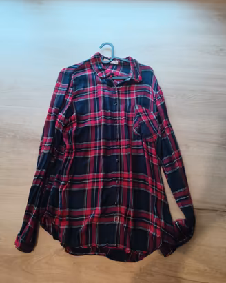 camicia a quadri blu e rossa tg S