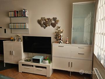 Mobili soggiorno bianchi 5 pezzi