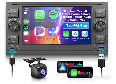 Autoradio Bluetooth per Ford Transit Fiesta Focus