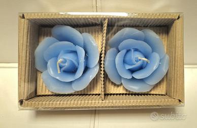 Stock candele azzurre (casalinghi/bomboniere)