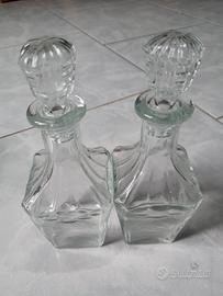 Bottigliette olio e aceto. Vintage Usato mai usato