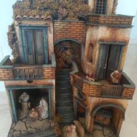 Presepe napoletano con pastori 