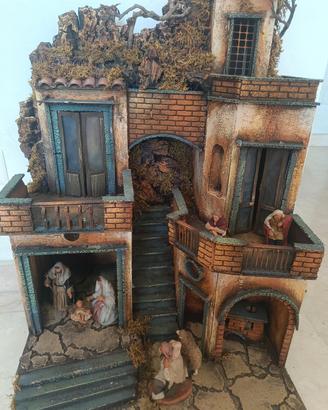 Presepe napoletano con pastori 