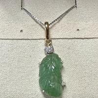 COLLANA ORO 18kt. DIAMANTE E SMERALDO INCISO 7,68