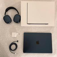 Macbook air M3 2024 + cuffie (airpods max)