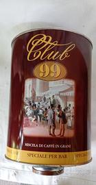 Grande rara scatola di latta Club 99 caffè 