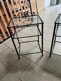Set comodini in vetro