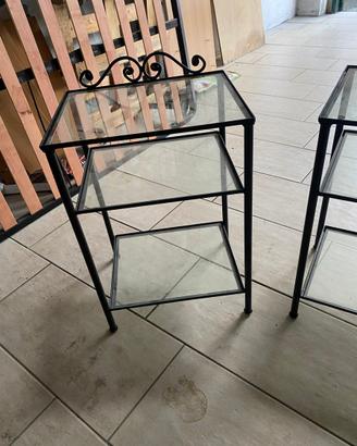 Set comodini in vetro