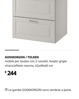 Mobiletto bagno godmorgon Ikea