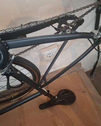 bicicletta gravel backpack triban rc 500 black m 