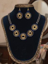 Set gioielli vintage collana etnica orecchini