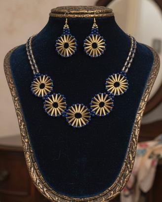 Set gioielli vintage collana etnica orecchini