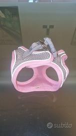 Pettorina imbottita taglia XS guinzaglio rosa