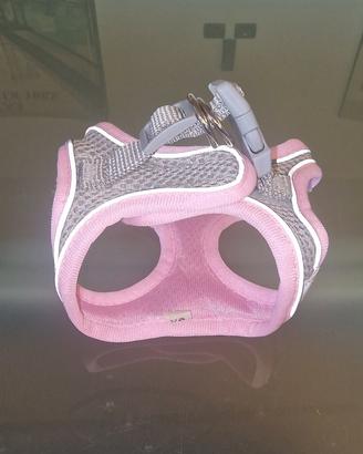 Pettorina imbottita taglia XS guinzaglio rosa