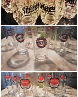 LOTTO BOCCALI/BICCHIERI BIRRA 70/80 ANNI
