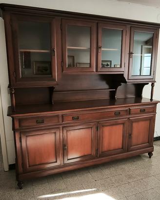 Credenza con alzata in legno stile classico 