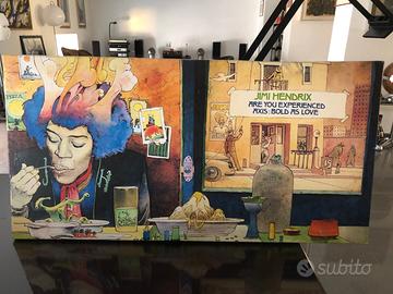 Jimi Hendrix stampa su tela di LP RARA