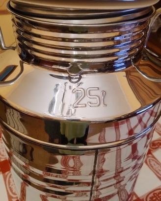 ZIRRO PER OLIO 25 LITRI IN ACCIAIO 18/10