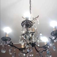 lampadario vintage + e lampade da comodino