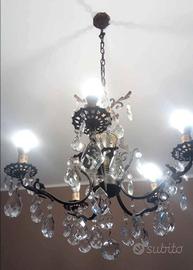 lampadario vintage + e lampade da comodino