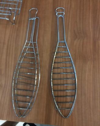 barbecue 1 griglia rettangolare e 2 grglie pepesce