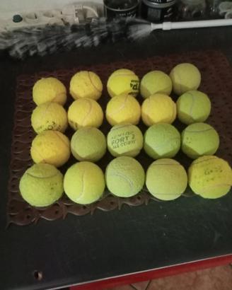 20 palline da tennis usate 