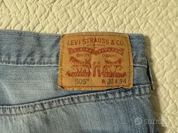 Jeans Levi's 505 vintage, denim chiaro effetto use