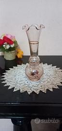 Vaso porta fiori 💐 periodo vintage  vetro traspar