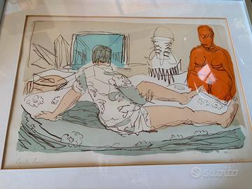 Carlo Leoni, litografia a colori