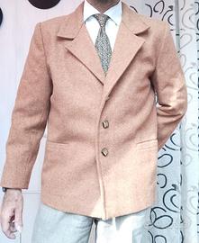 Giacca Cappotto Corto beige fonce cammello Vintage