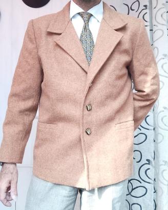 Giacca Cappotto Corto beige fonce cammello Vintage
