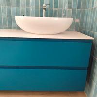 Mobile bagno blu nuovo