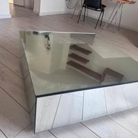 Tavolino design specchiato moderno effetto 3D