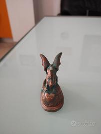 Statuetta drago con ali – bronzo/verde