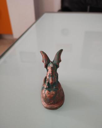 Statuetta drago con ali – bronzo/verde