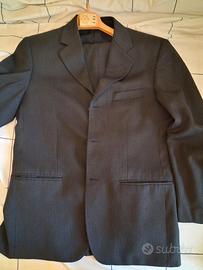 completo gessato nero con pence