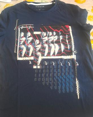 T-shirt uomo Guess blu TG M