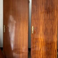 Porte in legno/vetro con maniglia e serratura