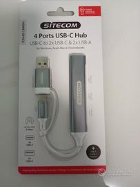 Hub USB-C Sitecom 4 Porte (2x USB-C + 2x USB-A) + 