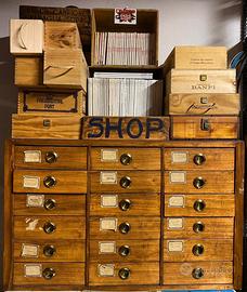 Cassettiera vecchia farmacia anni 70