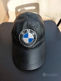 Cappello Nero Pelle Vintage BMW