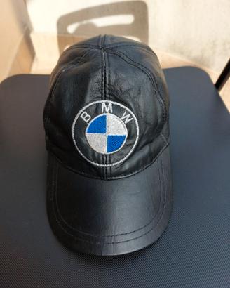 Cappello Nero Pelle Vintage BMW