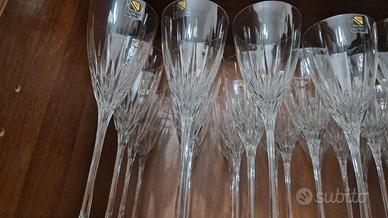 set servizio da 36 bicchieri di cristallo anni '60