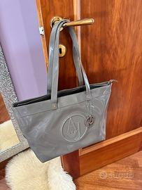 Borsa armani outlet jeans vernice grigia