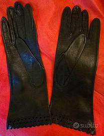 GUANTI DONNA IN PELLE NERA MISURA S (6,5 o 7 EU)